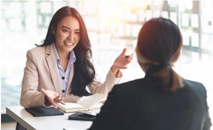 Business Women Talking